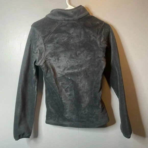 Columbia black fleece quarter button up sweater size small - Picture 2 of 4